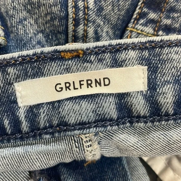 Grlfrnd Reed In Easy Street High Rise Slim Jeans Stone Wash - Picture 3 of 10